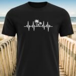 Heartbeat Palm Trees Travel T-Shirt