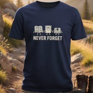 Never Forget Retro Travel Items T-shirts