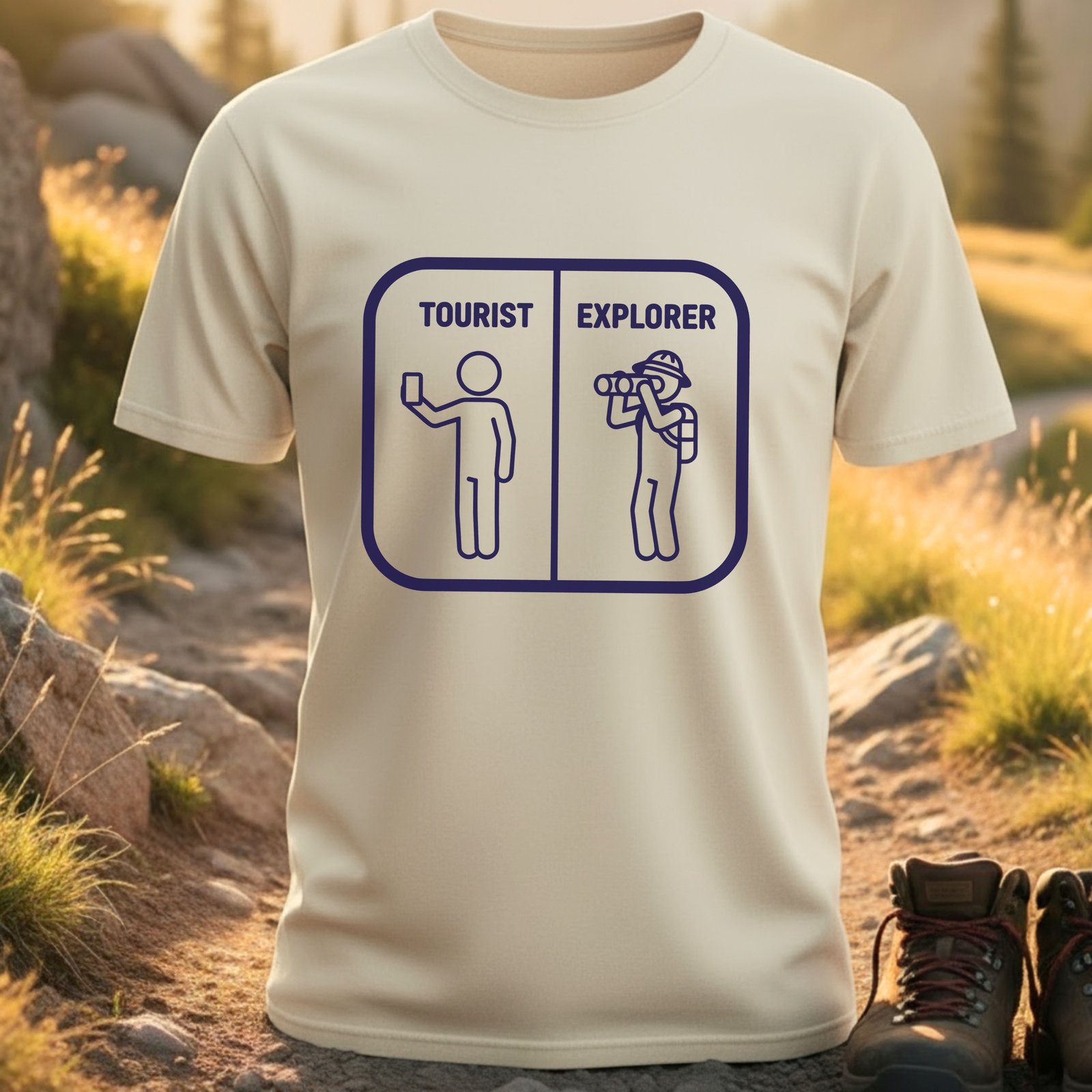 Tourist Versus Explorer Vacation T-Shirt