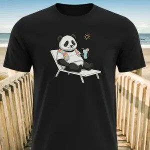 Panda Chilling Beach T-shirts