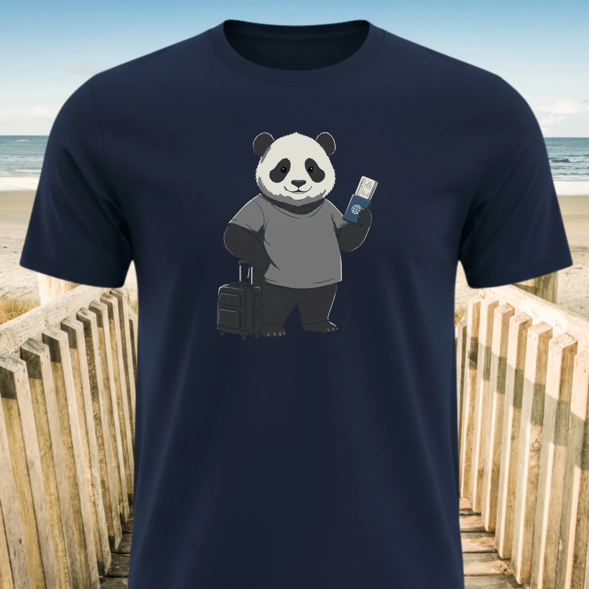 Panda Ready For Travel T-shirts