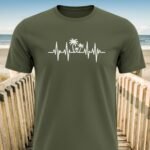 Heartbeat Palm Trees Travel T-Shirt