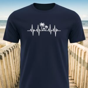 Heartbeat Palm Trees Travel T-Shirt
