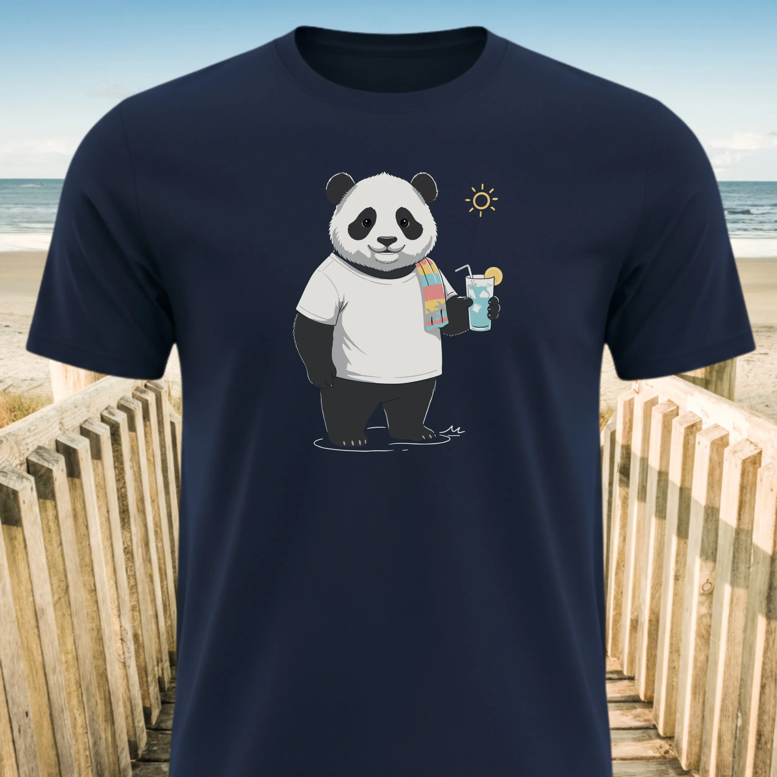 Panda Vacation Time T-shirts