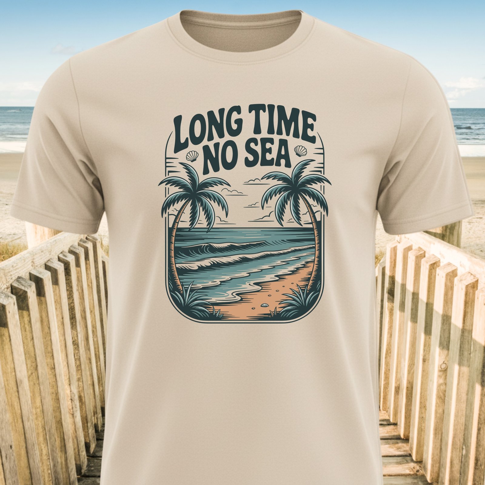 Long Time No Sea Beach T-Shirt