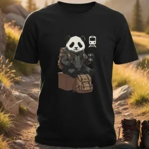 Panda Train Trip T-shirts