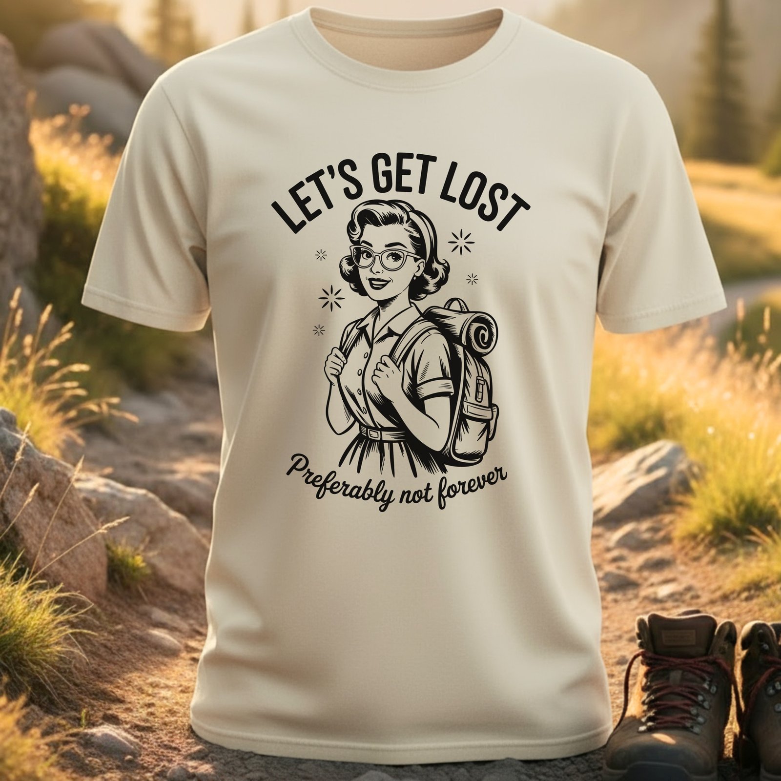 Let’s Get Lost Retro Woman T-Shirt