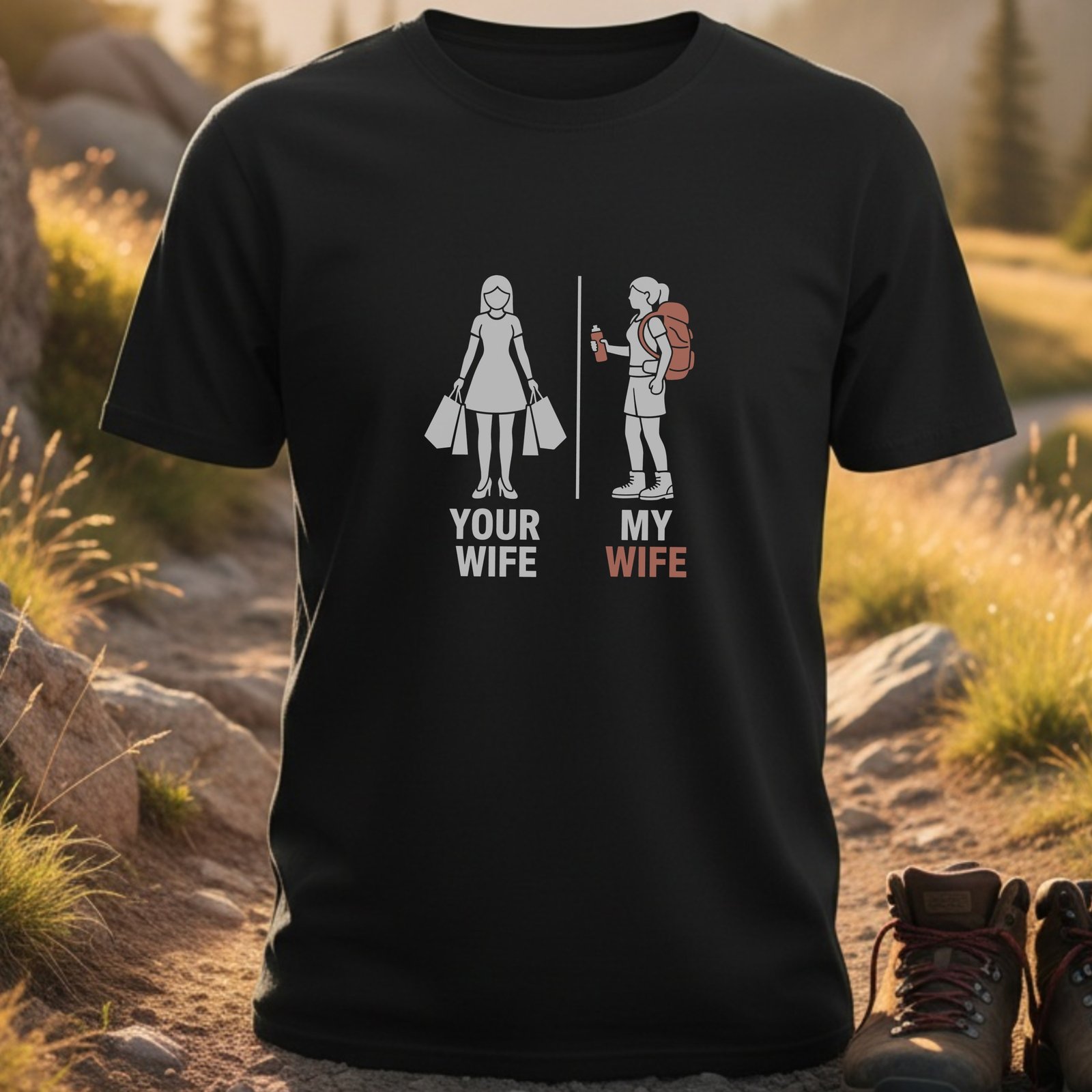 Your Wife or My Wife Hiking T-Shirt