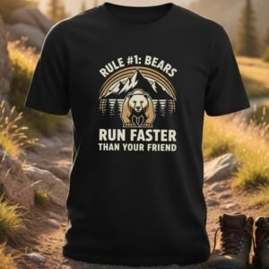 Funny Camping Bear Rule T-shirt