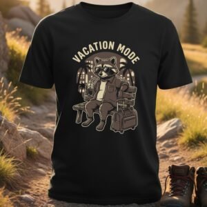 Raccoon Vacation Mode T-shirt