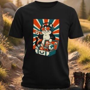 Globetrotting Cat Traveler T-Shirt