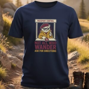 Wanderlust Cat Passport Control T-Shirt